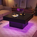 Coffee Table Accent Table with LED Lights and Dynamic Modes by LJGDeals