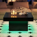 Coffee Table Accent Table with LED Lights and Dynamic Modes by LJGDeals