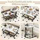 Coffee Table 2-Tier Rectangle Coffee Table and Side End Table with Storage Shelves by LJGDeals