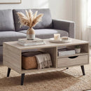 Coffee Table with Storage Rustic Rectangle Center Table by LJGDeals