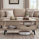 Coffee Table with Storage Rustic Rectangle Center Table by LJGDeals