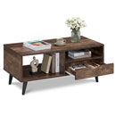 Coffee Table with Storage Rustic Rectangle Center Table by LJGDeals
