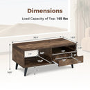 Coffee Table with Storage Rustic Rectangle Center Table by LJGDeals