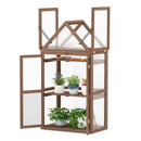 Cold Frame Mini Wooden Greenhouse for Vegetable and Flower-Brown by LJGDeals