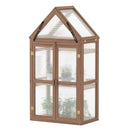 Cold Frame Mini Wooden Greenhouse for Vegetable and Flower-Brown by LJGDeals