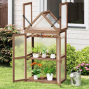 Cold Frame Mini Wooden Greenhouse for Vegetable and Flower-Brown by LJGDeals