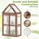 Cold Frame Mini Wooden Greenhouse for Vegetable and Flower-Brown by LJGDeals