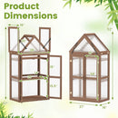 Cold Frame Mini Wooden Greenhouse for Vegetable and Flower-Brown by LJGDeals