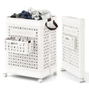 Collapsible Laundry Basket 20 Gallon Plastic Storage Bin-White by LJGDeals