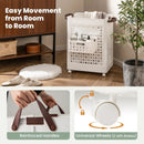 Collapsible Laundry Basket 20 Gallon Plastic Storage Bin-White by LJGDeals