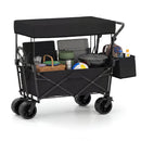 Collapsible Wagon with Removable Canopy and Detachable Storage Bag by LJGDeals