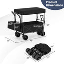 Collapsible Wagon with Removable Canopy and Detachable Storage Bag by LJGDeals