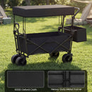 Collapsible Wagon with Removable Canopy and Detachable Storage Bag by LJGDeals