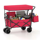 Collapsible Wagon with Removable Canopy and Detachable Storage Bag by DirectDeals