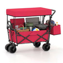 Collapsible Wagon with Removable Canopy and Detachable Storage Bag by LJGDeals