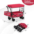 Collapsible Wagon with Removable Canopy and Detachable Storage Bag by LJGDeals
