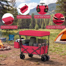 Collapsible Wagon with Removable Canopy and Detachable Storage Bag by LJGDeals