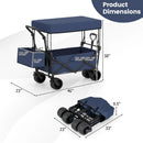 Collapsible Wagon with Removable Canopy and Detachable Storage Bag by LJGDeals