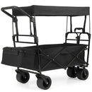 Collapsible Wagon with Removable Canopy and Adjustable Handles by LJGDeals