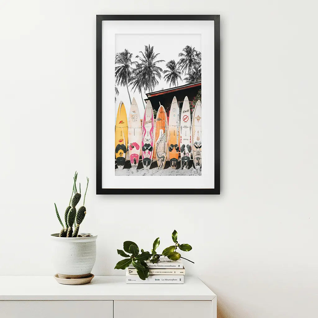 Tropical Beach Life Theme. Orange Surfboards Print, photo 4 of 10