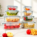 16-Piece Glass Food Storage Containers with Lids – Durable Set by 2Dropme