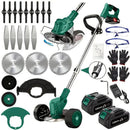 Cordless Electric Lawn Mower 2500W with 2 Batteries & 3 Blades by 2Dropme