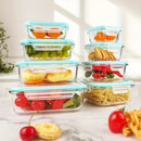 16-Piece Glass Food Storage Containers with Lids – Durable Set by 2Dropme