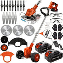 Cordless Electric Lawn Mower 2500W with 2 Batteries & 3 Blades by 2Dropme