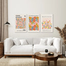 Colorful Wall Art Set of 3 Abstract Kusama Set by Wall Art Set