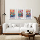 Colorful Yayoi Kusama 3 Piece Wall Art Prints by Wall Art Set