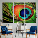 Colorful Peacock Feather Wall Art Print - Vibrant Green, by MyGreatCanvas | Canvas Wall Art Prints | Photo Prints & Wall Decor