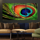 Colorful Peacock Feather Wall Art Print - Vibrant Green, by MyGreatCanvas | Canvas Wall Art Prints | Photo Prints & Wall Decor