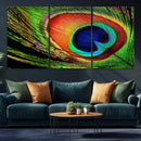 Colorful Peacock Feather Wall Art Print - Vibrant Green, by MyGreatCanvas | Canvas Wall Art Prints | Photo Prints & Wall Decor