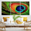 Colorful Peacock Feather Wall Art Print - Vibrant Green, by MyGreatCanvas | Canvas Wall Art Prints | Photo Prints & Wall Decor