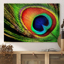Colorful Peacock Feather Wall Art Print - Vibrant Green, by MyGreatCanvas | Canvas Wall Art Prints | Photo Prints & Wall Decor
