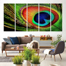 Colorful Peacock Feather Wall Art Print - Vibrant Green, by MyGreatCanvas | Canvas Wall Art Prints | Photo Prints & Wall Decor