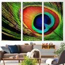 Colorful Peacock Feather Wall Art Print - Vibrant Green, by MyGreatCanvas | Canvas Wall Art Prints | Photo Prints & Wall Decor
