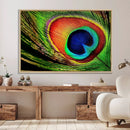 Colorful Peacock Feather Wall Art Print - Vibrant Green, by MyGreatCanvas | Canvas Wall Art Prints | Photo Prints & Wall Decor