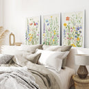 Wildflower Floral Wall Art Watercolor Prints by Wall Art Set
