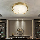 Column Alabaster Round Ceiling Lamp