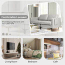 Modern Loveseat Sofa Couch with Side Storage Pocket and Sponged Padded Seat Cushions by LJGDeals