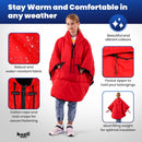 Wearable Poncho Blanket | Hooded Windproof Stadium Blanket | Camping & Outdoor for Men & Women by Hazli Collection