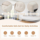 L-shaped Sectional Corner Sofa Set with Storage Ottoman by LJGDeals