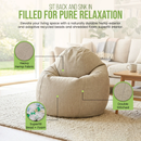 Hemp Bean Bag Chair Lounger - Adult & Teen size Traditional Classic 6 panel beanbag remove wash Eco Friendly Organic 18 oz. Hemp Fabric Comfy Bean - MADE IN USA by Bean Products