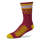 Washington Commanders Men's 4 Stripe Deuce Socks by Dynasty Sports & Framing