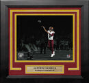 Jayden Daniels Blackout Action Washington Commanders 8" x 10" Framed Football Photo by Dynasty Sports & Framing