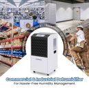 250 Pints Commercial Dehumidifier with Drain Hose Large Spaces up to 8500 Sq.Ft-White by LJGDeals