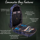 Baby Blue Leather Commuter Bag