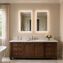 Compact Center Glow LED Bathroom Mirror by HAUSVITA