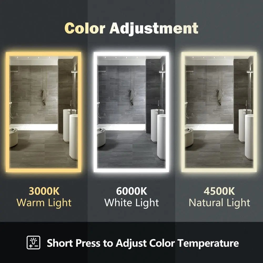 Compact Edge Glow LED Bathroom Mirror, photo 5 of 14